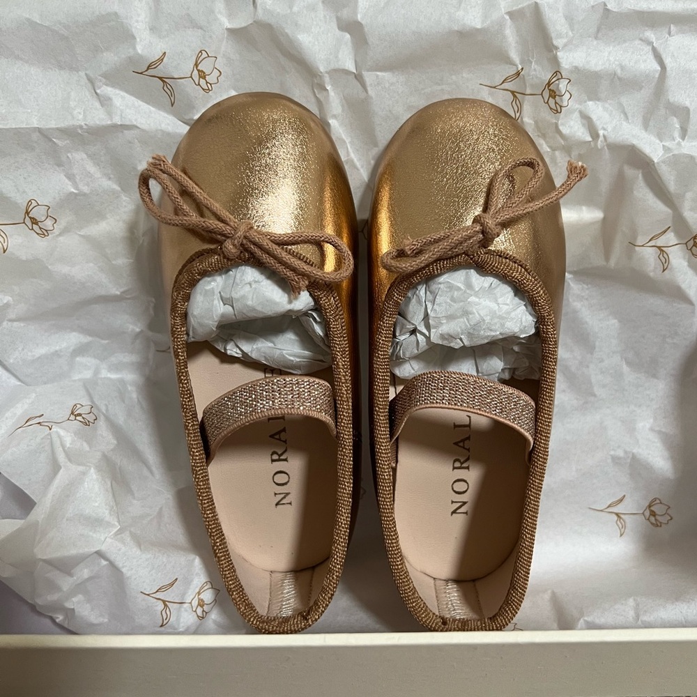 Noralee (Rylee + Cru) Ballet Flats | Mocha Metallic